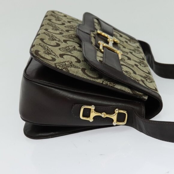 CELINE C Sulky Shoulder Bag Canvas Beige Auth - Picture 5 of 16